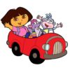 Cialda in ostia per torta con DORA L'ESPLORATRICE personalizzata