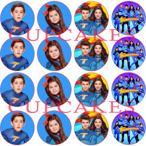 Mini cialde in ostia per cupcakes THE THUNDERMANS, dischetti, sagome per dolci, cup cake, biscotti