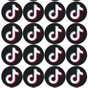 Mini cialde in ostia per cupcakes TIK TOK SOCIAL, dischetti, sagome per dolci, cup cake, biscotti
