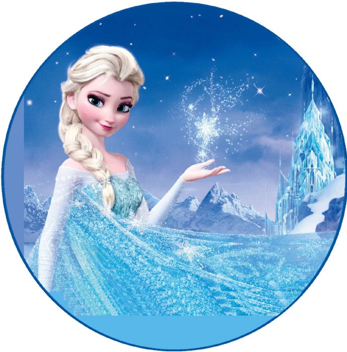 Cialda In Ostia Tonda Disney Elsa Frozen Decorazione Torta Dischi  Commestibile -  - Addobbi ed articoli per feste, eventi e  party