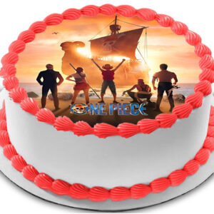 Cialda in ostia per torta tonda commestibile senza glutine, ONE PIECE, personalizzata con nome, disco, dolce, torte, cialde, fogli, ostie, cake topper, decorazioni, DN