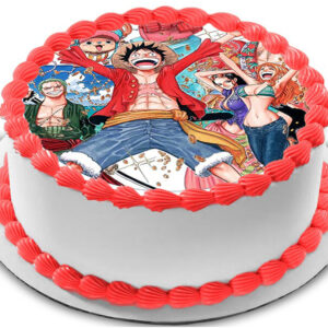 Cialda in ostia per torta tonda commestibile senza glutine, ONE PIECE, personalizzata con nome, disco, dolce, torte, cialde, fogli, ostie, cake topper, decorazioni, DP