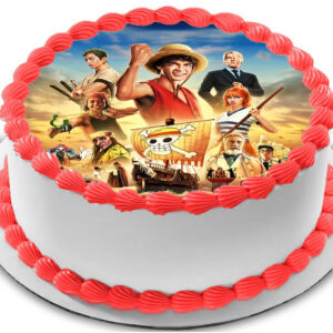 Cialda in ostia per torta tonda commestibile senza glutine, ONE PIECE, personalizzata con nome, disco, dolce, torte, cialde, fogli, ostie, cake topper, decorazioni, DQ