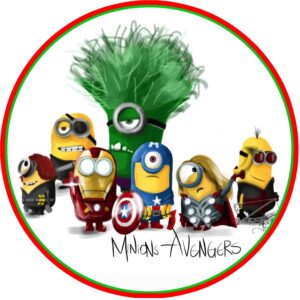 Cialda in ostia per torta tonda commestibile senza glutine, MINIONS, personalizzata con nome, disco, dolce, torte, cialde, fogli, ostie, cake topper, decorazioni, CB