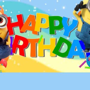 Cialda in ostia per torta rettangolare commestibile senza glutine, MINIONS, personalizzata con nome, disco, dolce, torte, cialde, fogli, ostie, cake topper, decorazioni, CI