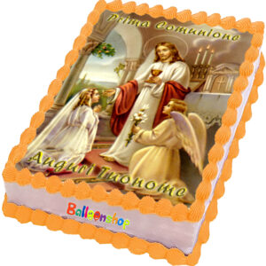 Cialda in ostia per torta rettangolare commestibile senza glutine PRIMA COMUNIONE, personalizzata con nome, disco, dolce, torte, cialde, ostie, cake topper, decorazioni, CA