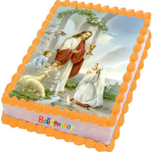 Cialda in ostia per torta rettangolare commestibile senza glutine PRIMA COMUNIONE, personalizzata con nome, disco, dolce, torte, cialde, ostie, cake topper, decorazioni, CM