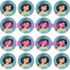 Mini cialde in ostia per cupcakes  PRINCIPESSA JASMINE DISNEY, dischetti, sagome per dolci, cup cake, biscotti, A1