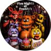Cialda in ostia per torta tonda commestibile senza glutine, FNAF, FIVE NIGHTS AT FREDDY'S, personalizzata con nome, disco, dolce, torte, cialde, fogli, ostie, cake topper, decorazioni, BE